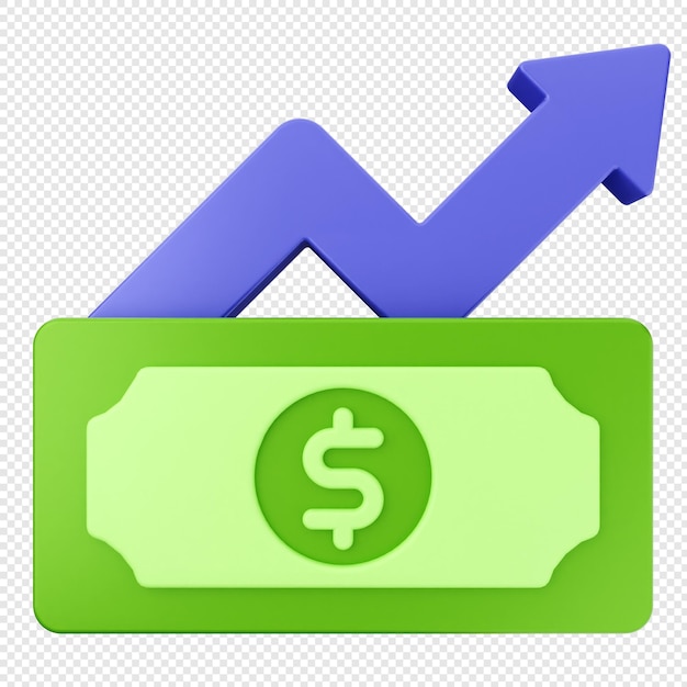 PSD icono de pago de dinero en 3d