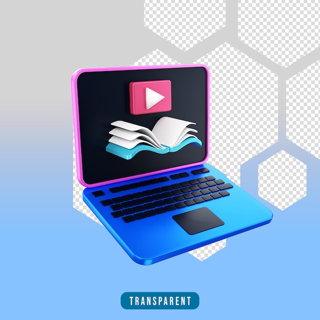 PSD icono de render 3d ecourse