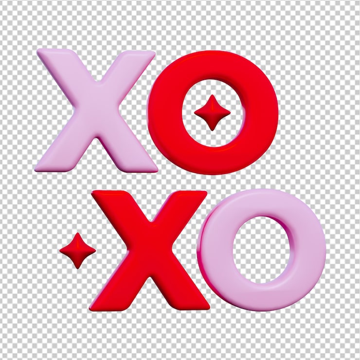 PSD ikon surat xoxo 3d