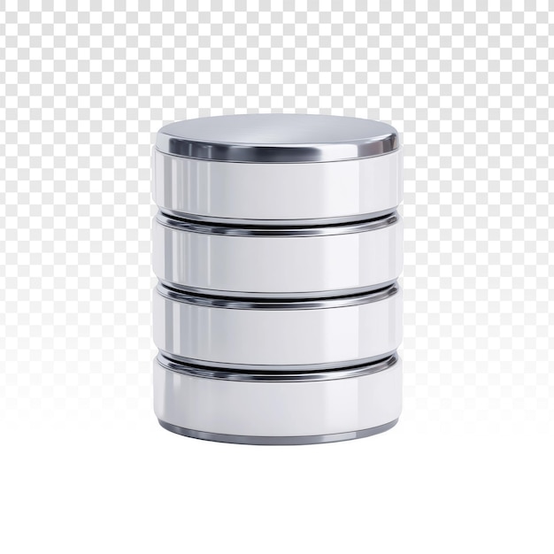 PSD ikon tumpukan server basis data render 3d