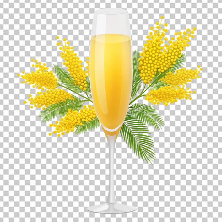 PSD il gustoso mimosa isolato
