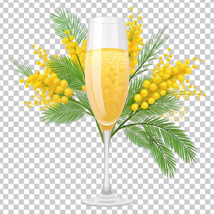PSD il gustoso mimosa isolato