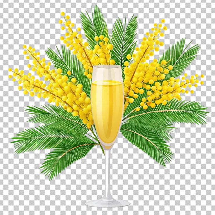 PSD il gustoso mimosa isolato