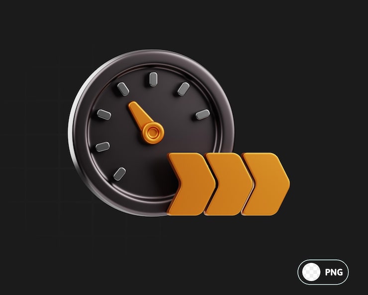 PSD illustration 3d de l'augmentation de vitesse