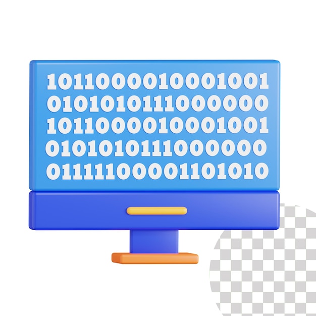 PSD illustration 3d du cryptage des données