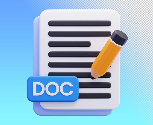 PSD illustration 3d de modification de fichier