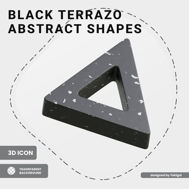 PSD ilustração 3d de ícone de loop triangular