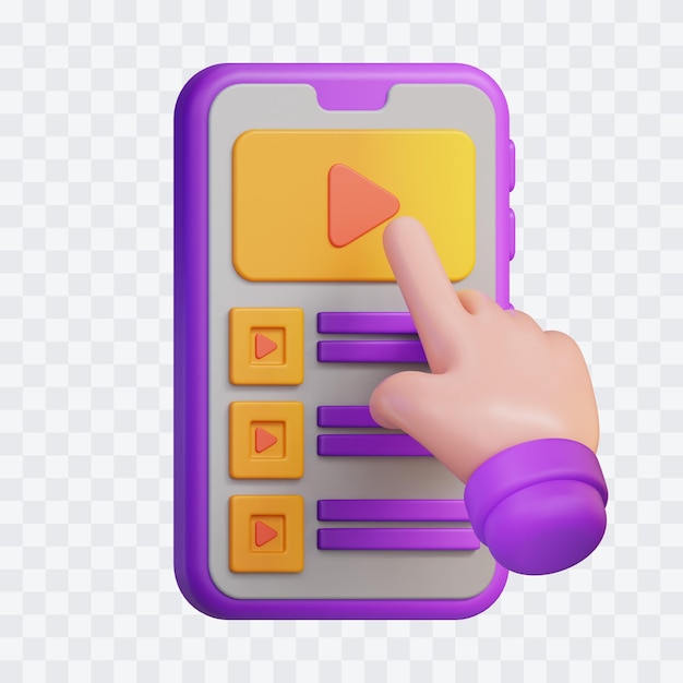 PSD ilustração 3d de tutorial