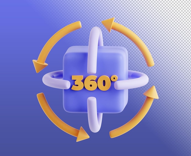 PSD ilustración 3d 360