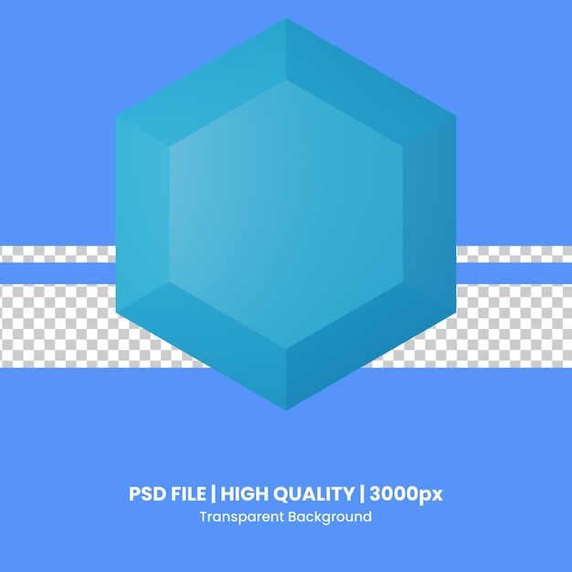 PSD ilustración del ícono de la gema en 3d