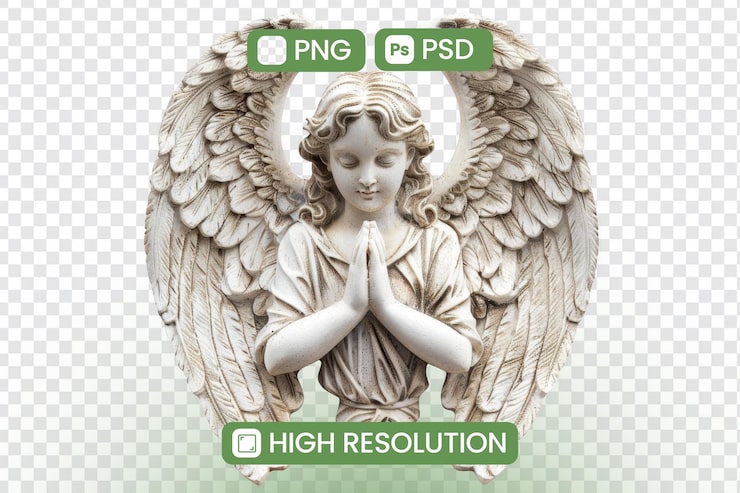 PSD una imagen de un ángel con las palabras p p p en él