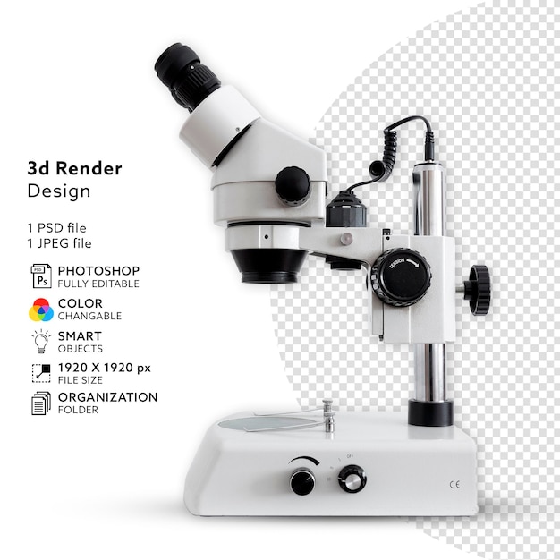PSD imagens png do microscópio composto psd