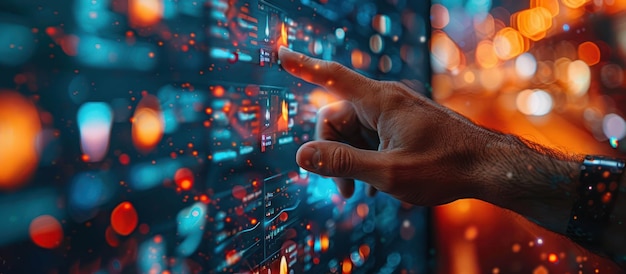 PSD interação da mão com a interface digital