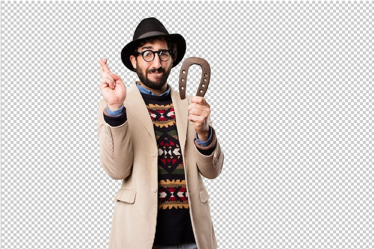 PSD joven hipster haciendo gestos