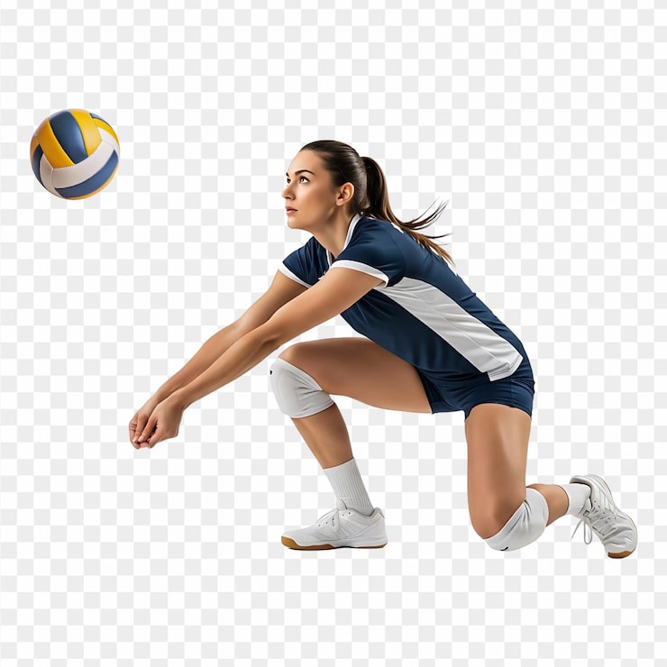 PSD jugador de voleibol recibiendo un saque