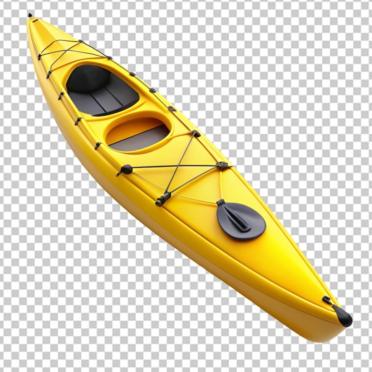 PSD kayak amarillo transparente png