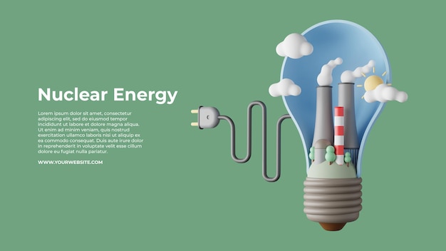 PSD kernenergie 3d-darstellung