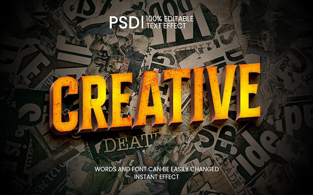 PSD kreativer 3d-text-effekt
