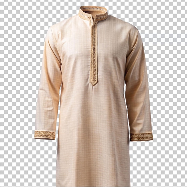PSD kurta en un fondo transparente