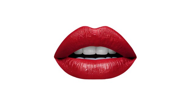 PSD labbra rosse isolate