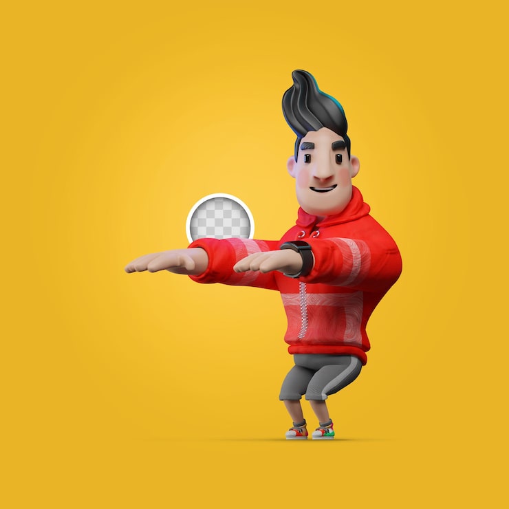 PSD latihan di rumah. ilustrasi 3d