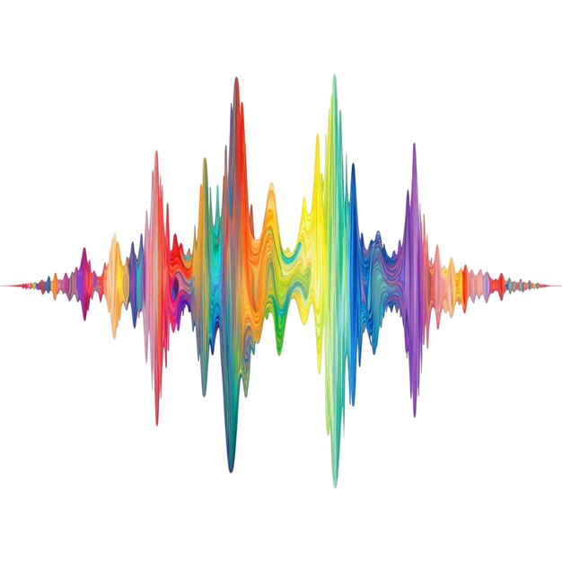 PSD lebendiges regenbogen-audiospektrum