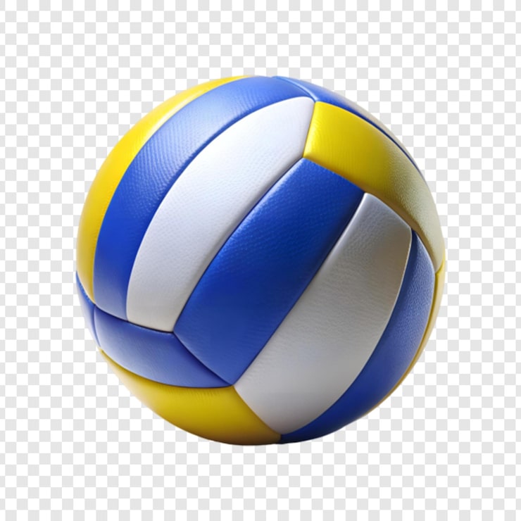 PSD ledervolleyball, isoliert auf durchsichtigem hintergrund