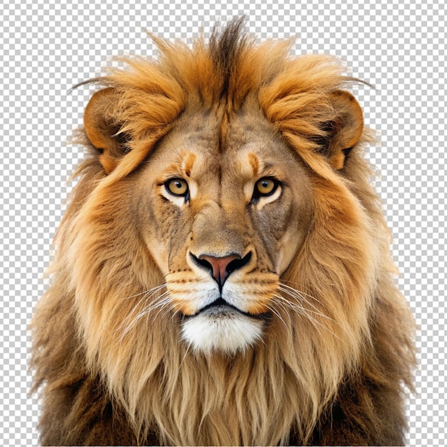 PSD león sobre un fondo transparente