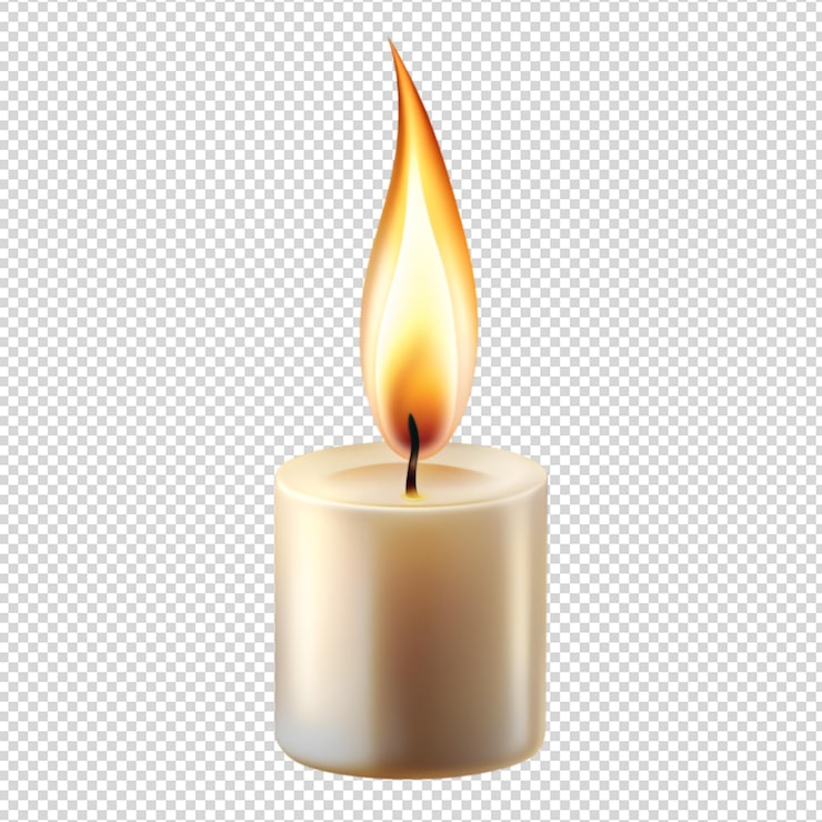 PSD la llama de la vela ardiente