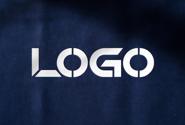 PSD logo tipografi stensil