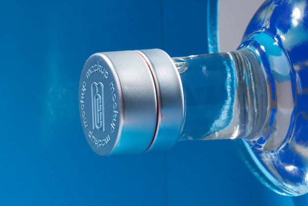 PSD logotipo en el modelo de tapa de la botella