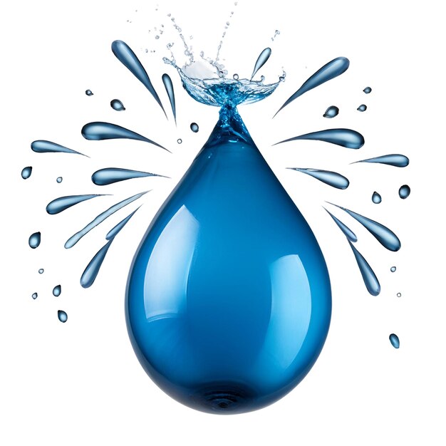 PSD macro d'éclaboussure de goutte d'eau