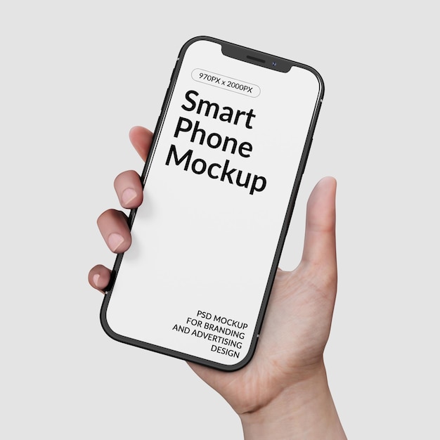 PSD maketa telefonu drženého v ruce