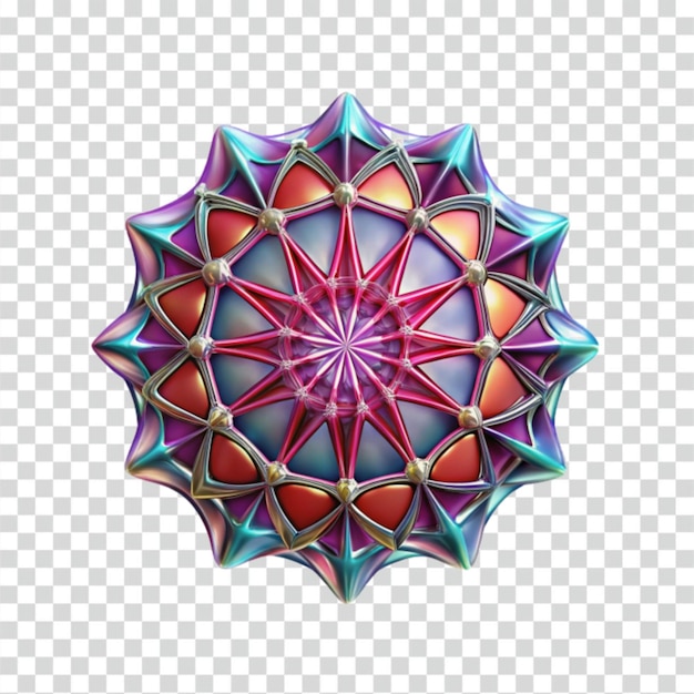 PSD mandala en 3d de colores