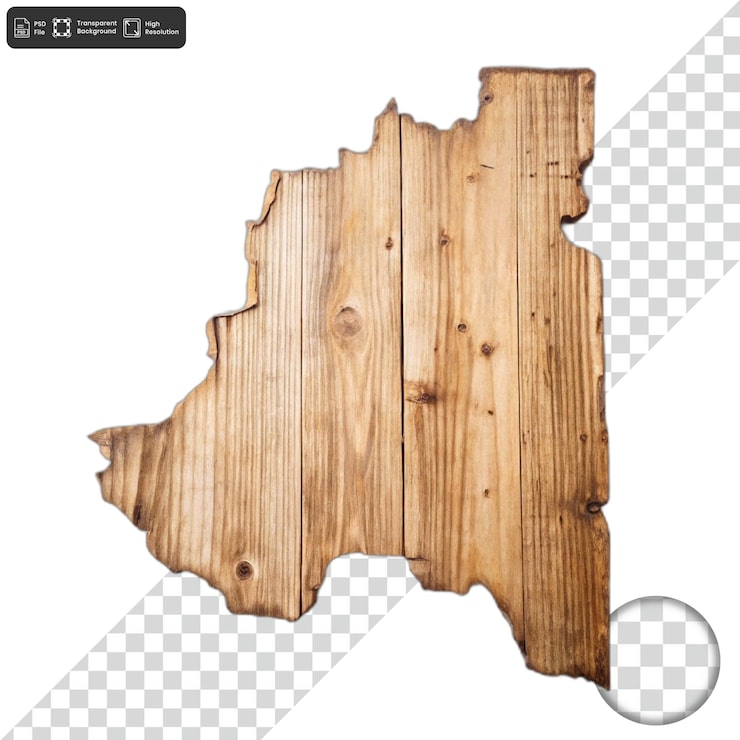 PSD un mapa de madera con el número 3 en él