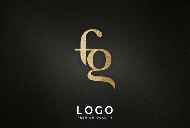 PSD maquete de logotipo