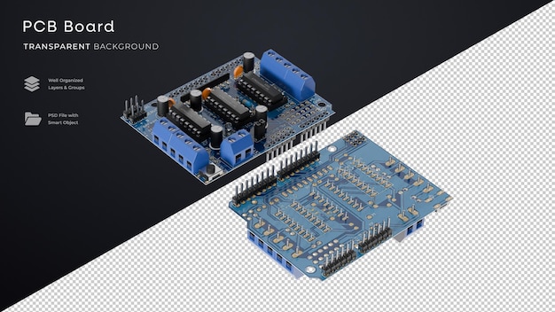 PSD maquette de carte pcb bleue