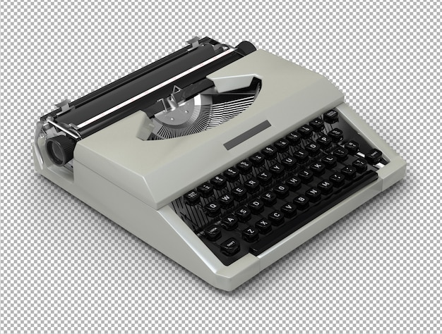 PSD máquina de escribir 3d aislada.