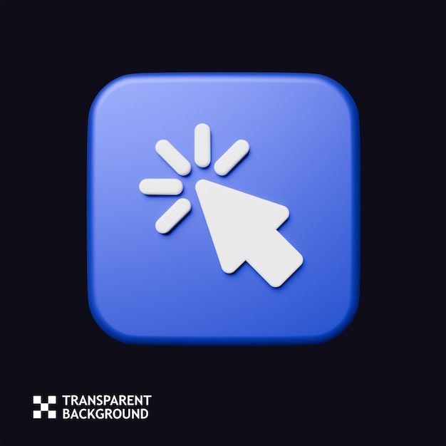 PSD mauszeiger-icon oder cursor-icon im 3d-rendering
