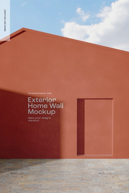 PSD mockup della parete esterna della casa