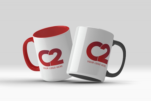PSD mockup des bechers