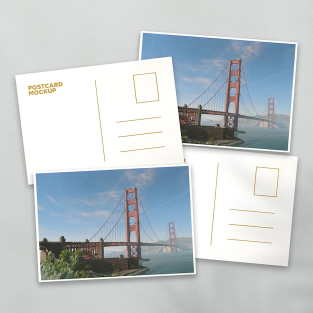 PSD mockup di cartolina