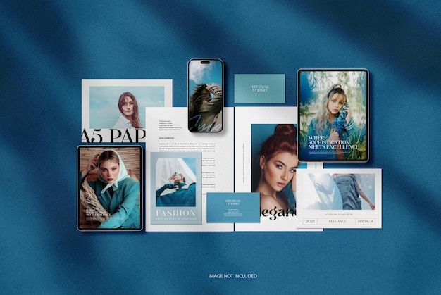 PSD mockup de la marca de la moda