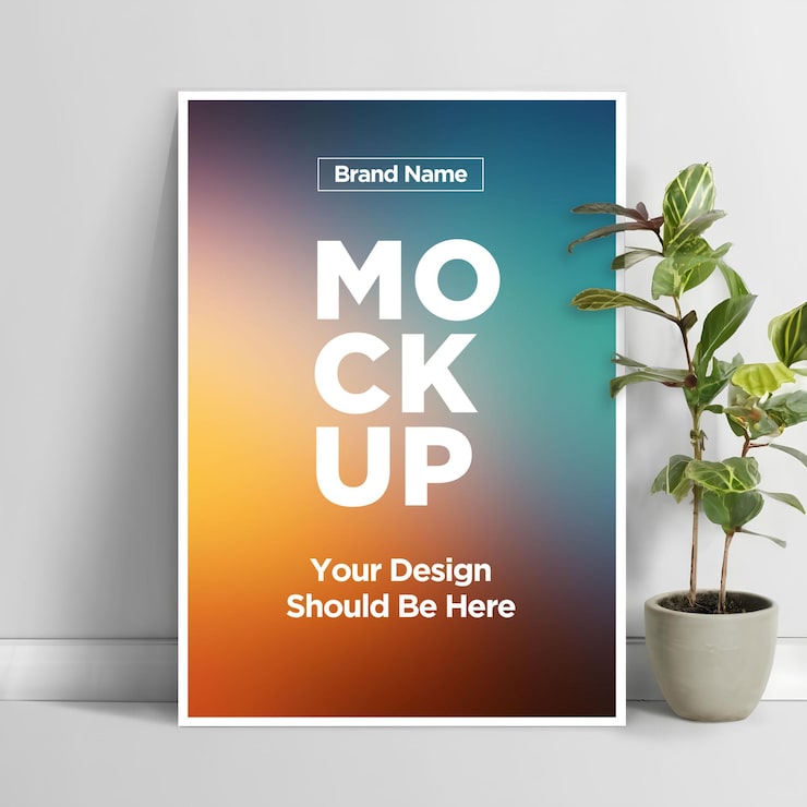 PSD mockup poster jalanan psd