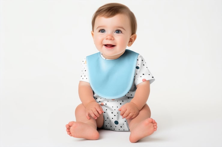 PSD mockup de ropa para bebés en psd