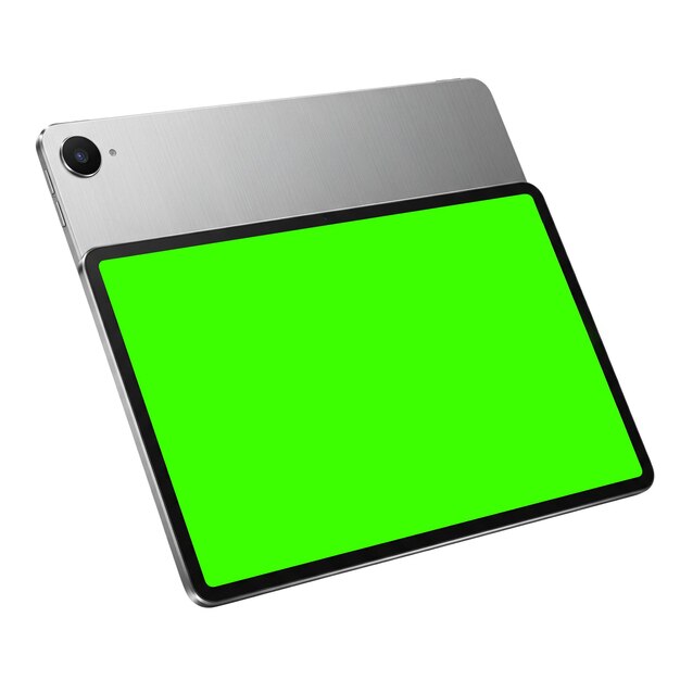 PSD mockup de tableta con pantalla verde