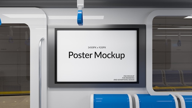 PSD modèle d'affiche de métro en vue avant