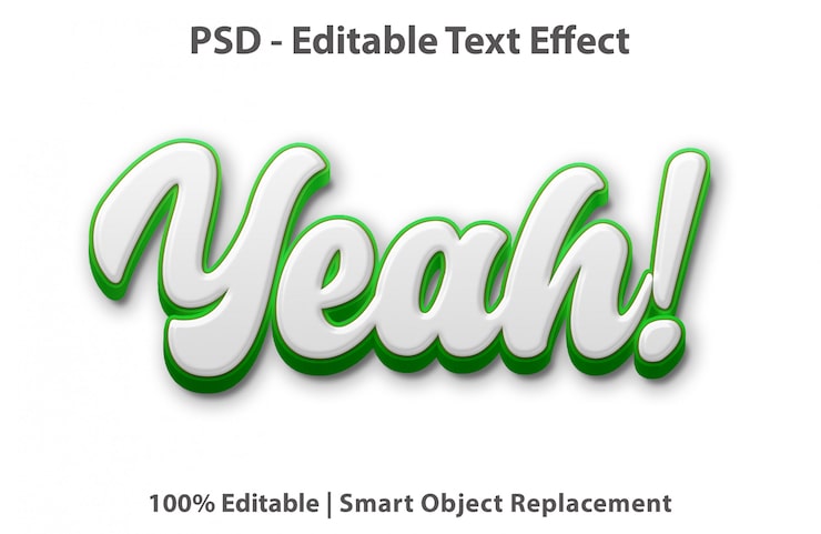 PSD modèle d'effet de texte oui