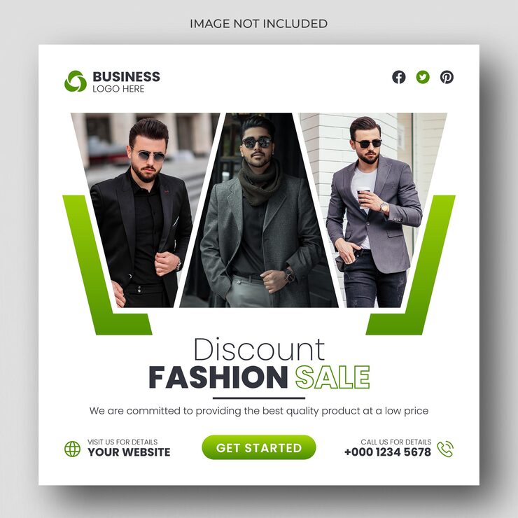 PSD modèle de publication sur les réseaux sociaux et de bannière web de vente de mode
