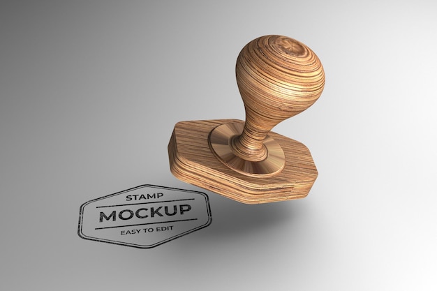 PSD modello di rendering 3d mockup timbro